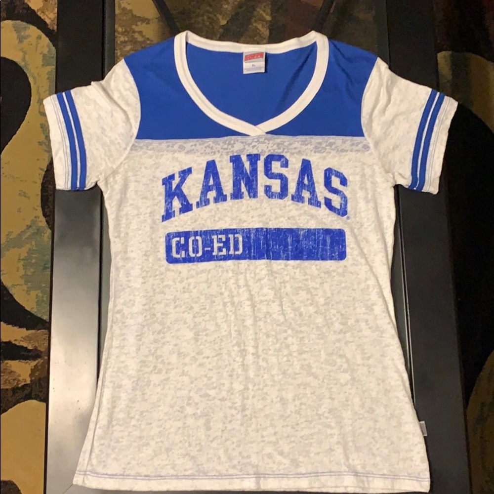 Kansas University Size XL Burnout Top